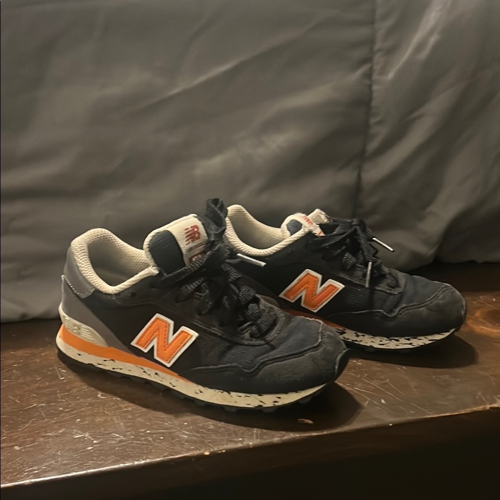 New Balance Kids' 515 Black and Orange Sneakers